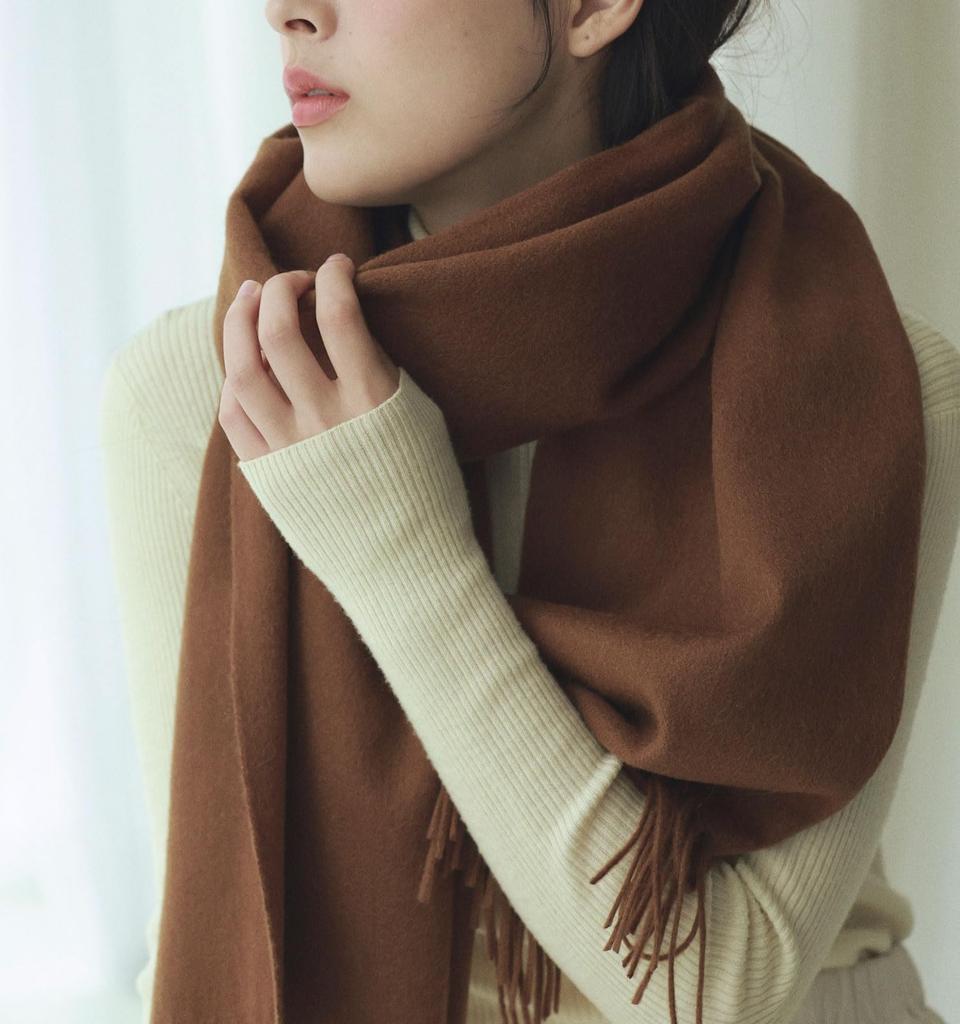 Filomo Cashmere Blend Scarf for Men and Women Cashmere and Wool 190 X [Soft Blend] (Yellow, 50cm)