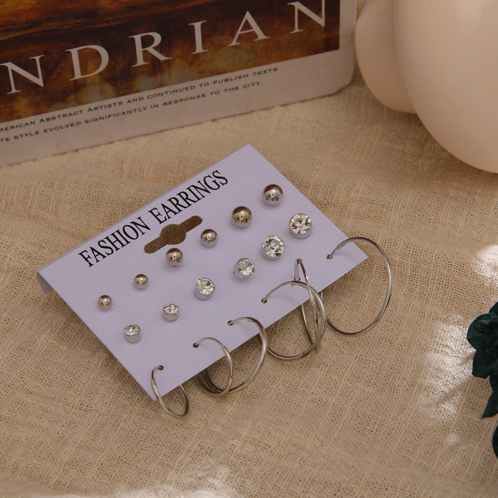 Classic Earrings 12 Pairs / Set Personalized Fashion Earring Set Suitable for Feminine Jewelry Earrings Jewelry