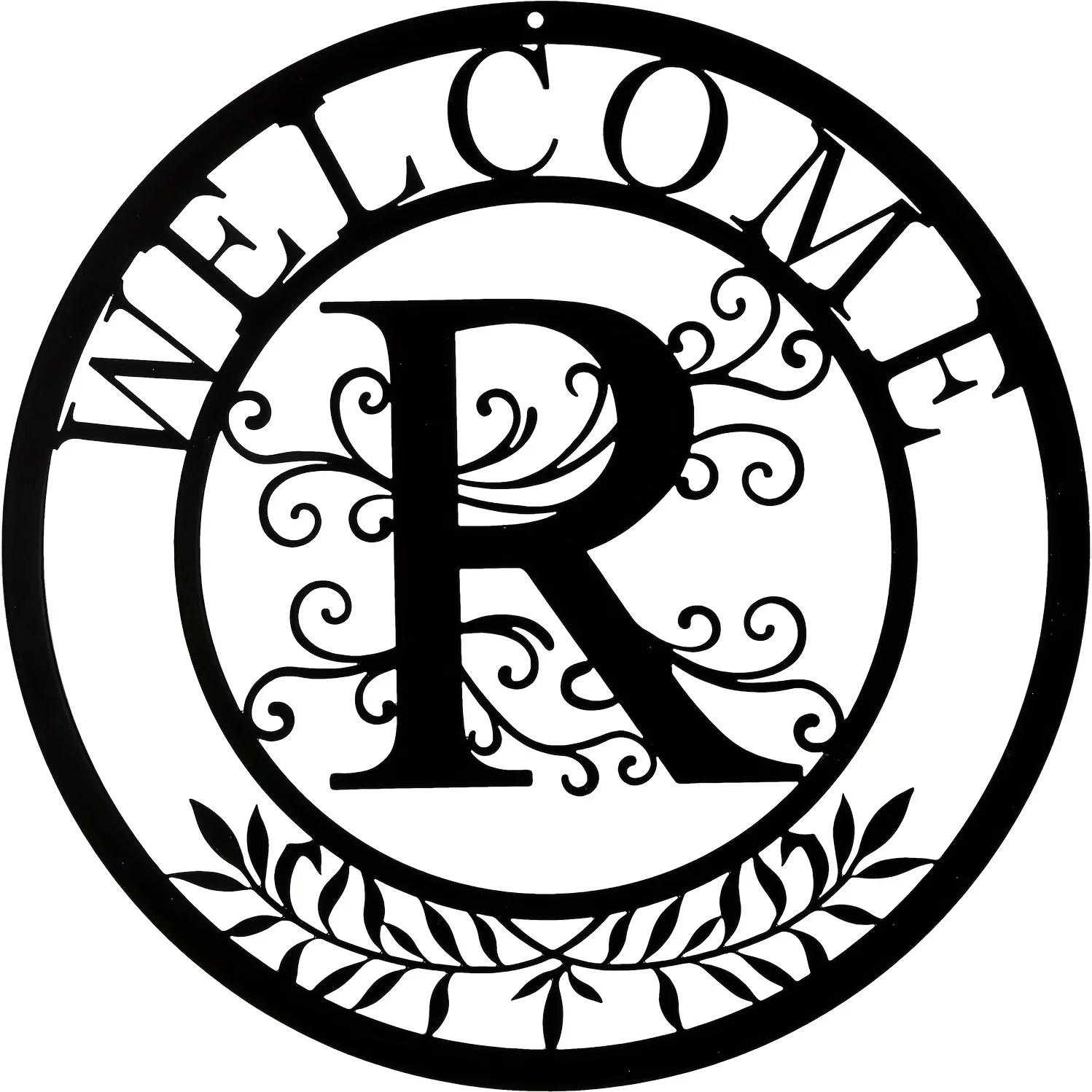 

1 шт., Персонализированные металлические знаки, Металлическое настенное искусство, Приветственные знаки с инициалами, Знаки для крыльца фермерского дома, Украшения для настенного искусства фиолетовый