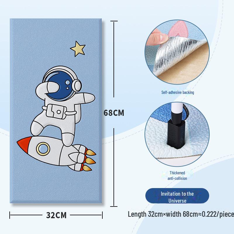 3D Soft Tatami Wall Protection Stickers - Self-Adhesive Anti-Collision for Children's Room and Bedside.
