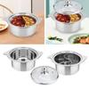 Multi Purpose Cooking Boiling Pot One Person Hot Pot Portable Soup Pot  Food Cooking