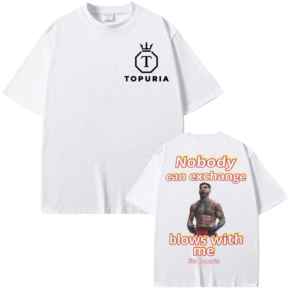 Ilia Topuria 'El Matador' Fighter TShirt Men's Clothing Vintage Hip Hop Gothic Streetwear T-shirts Man Summer Oversized T Shirts