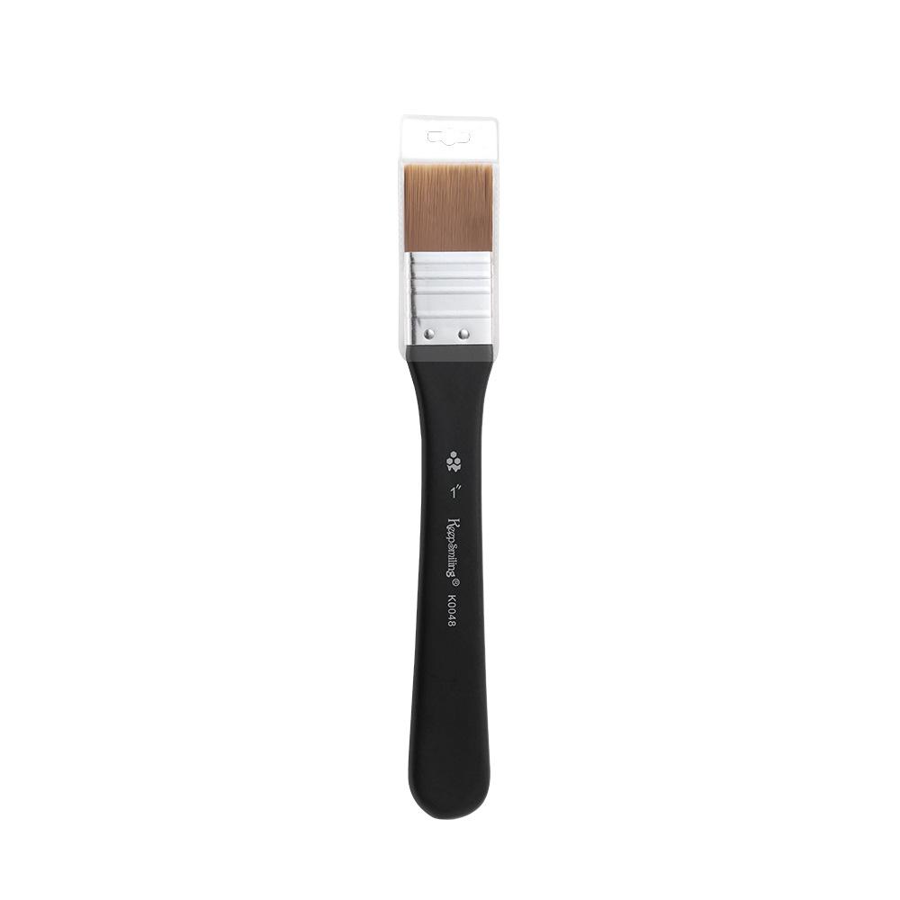 Acrylic & Watercolor Nylon Flat Brush with Birch Handle