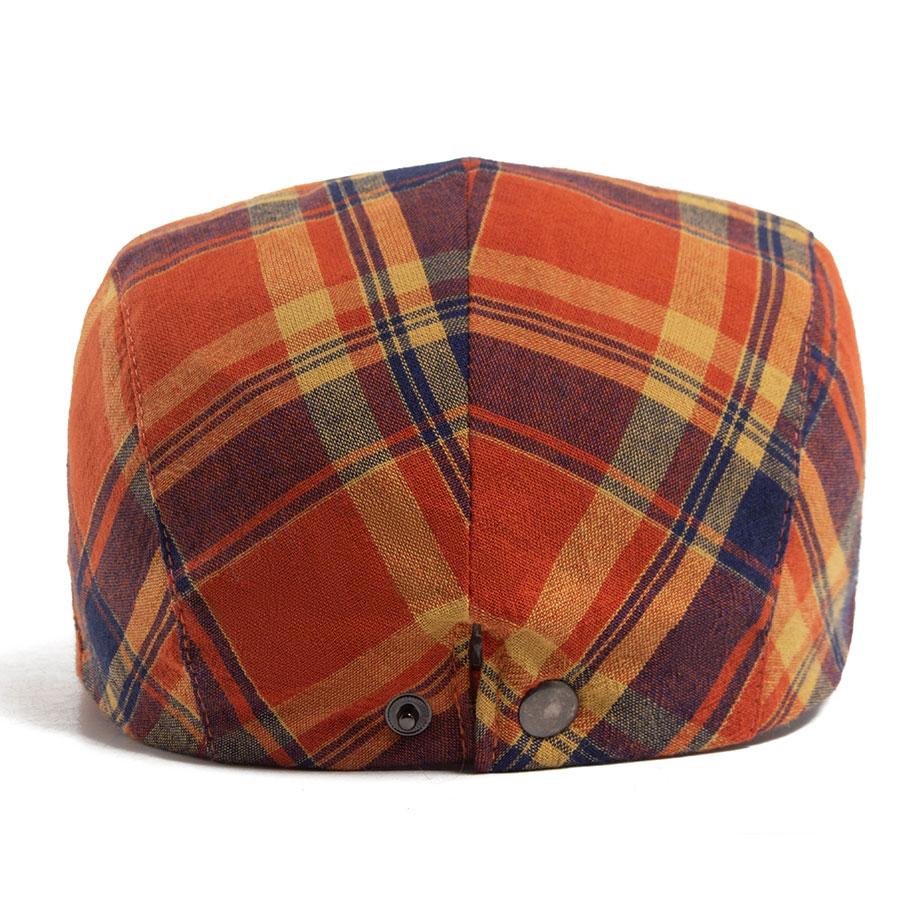 Thin Plaid Beret Women Men Fashion Vintage Visor Hat Casual Female Newsboy Caps Retro Flat Cap For Summer Spring Autumn New
