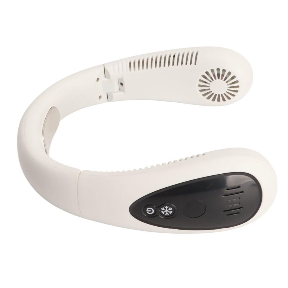Bladeless Neck Fan Rechargeable Battery Powered Angle Adjustable Hand-free Portable With Ultra-quiet Motor And LED Display For Indoor Outdoor Use
