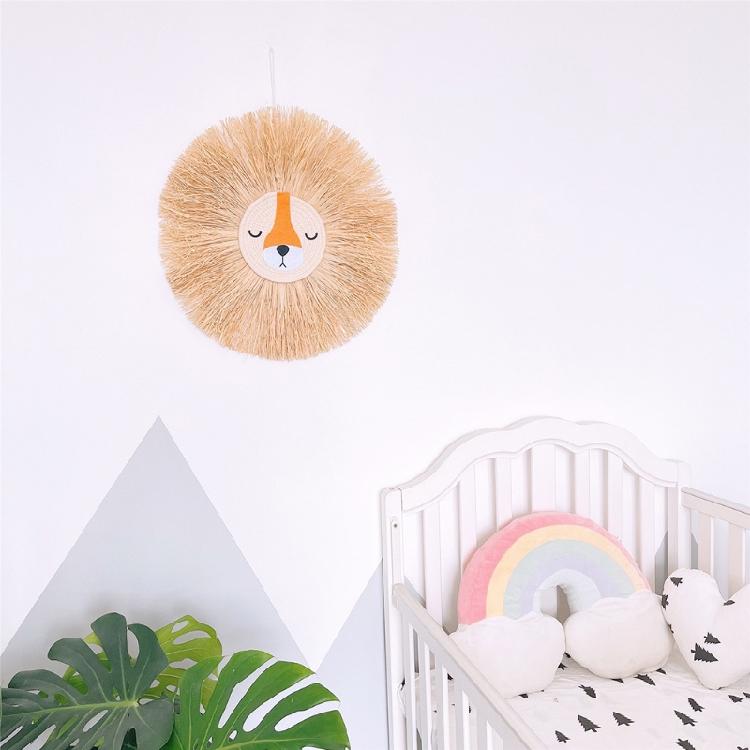 Cartoon Woven Wall Hanging Handmade Raffia Home Children Room Decor Bohemian