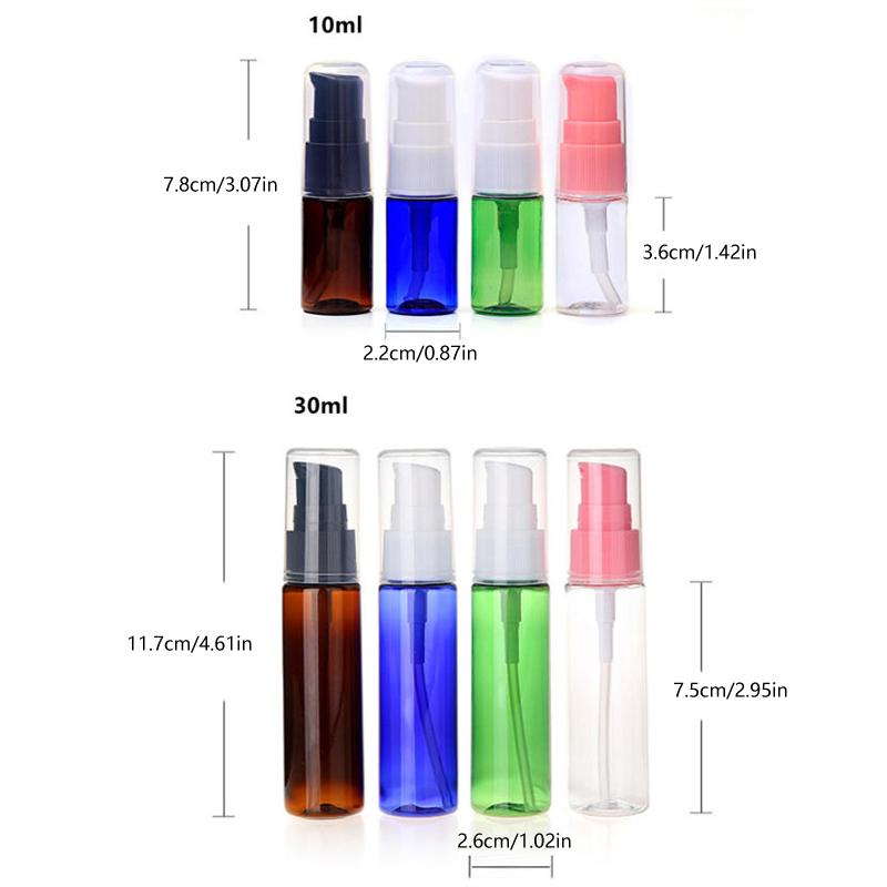 10ml 30ml Lotionflasche Essenzcreme Reise Bunte Plastik Nachfüllbare Flaschen Pumpe Leerer Kosmetikbehälter Make-up Werkzeug