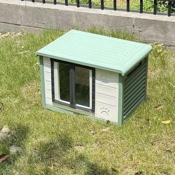 2025 Winddichtes & Isoliertes Outdoor Haustierhaus mit Wintertürvorhang - Regen- & Schneesicher