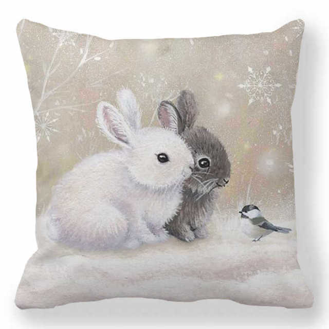 45cm Merry Christmas Cushion Cover Pillowcase 2024 Christmas Decorations for Home Ornament Happy New Year Christmas Decor 2025