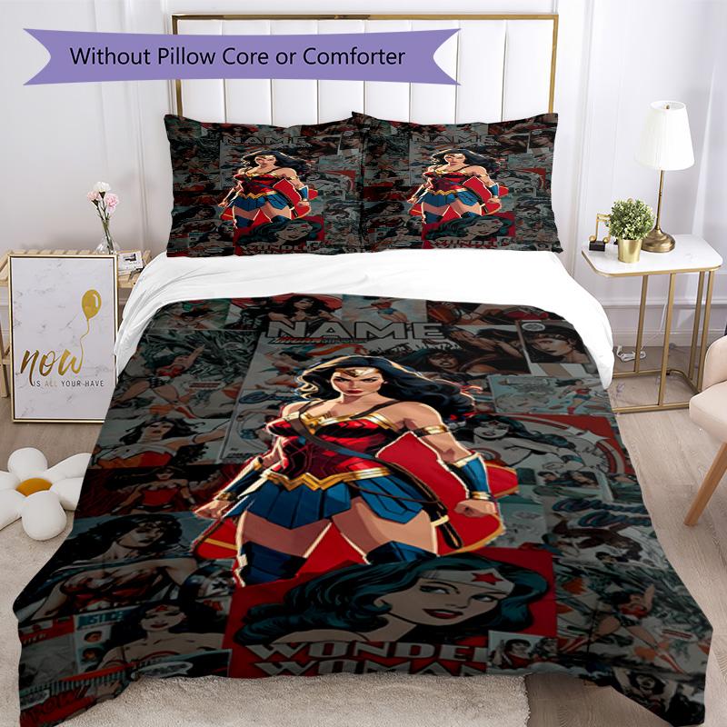 Warner Bros. Films (2) Customize Your Name Bedding Set Breathable Duvet Cover with Pillowcases Home Decoration Birthday Gift