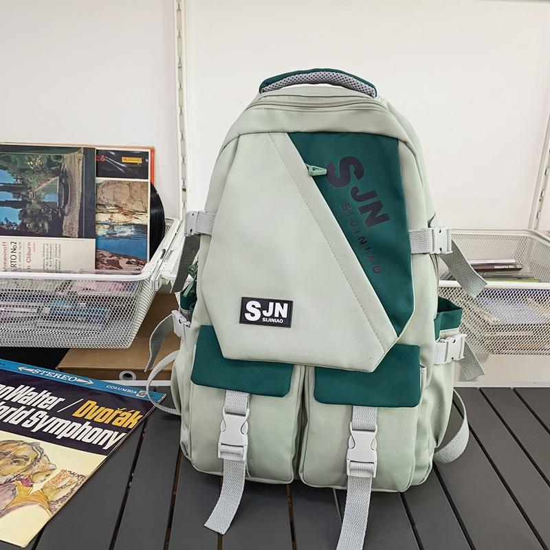 Schoolbag New Japanese Simple ins Backpack Women's Large Capacity Junior High School Student School Bag Lightweight Computer Backpack