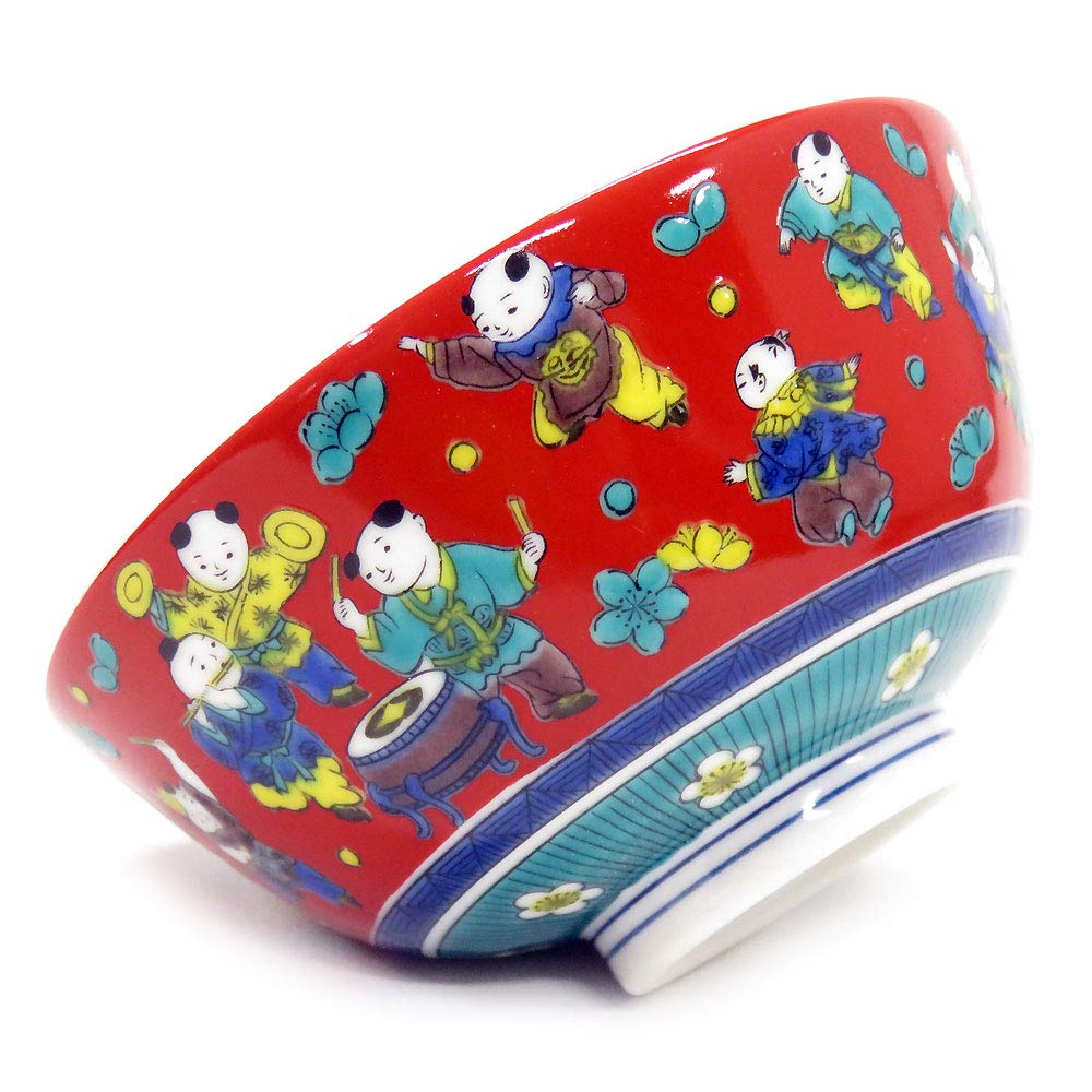 Waza No Kura Small Kutani Ware Rice Bowl, Wooden Rice Bowl, Ceramic, Japanese Tableware, Stylish, Birthday Gift