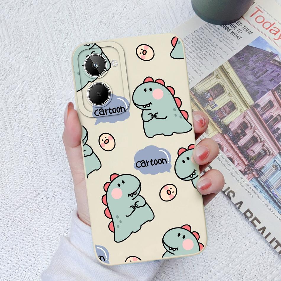 For Realme 10 Pro Plus Case Cartoon Soft Smooth Liquid Silicone Cover Camera Shell For OPPO Realme10 10Pro+ Coque Funda Capa