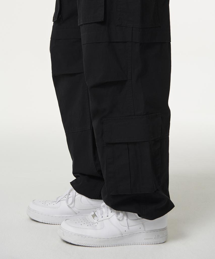 MUSINSA STANDARD Cotton Multi-Pocket Parachute Cargo Pants [Black]