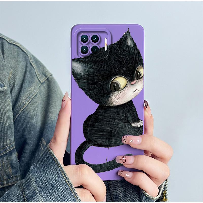 For OPPO Reno4 Lite Reno4 F Phone Case Reno 4 Lite 4F Cover Soft Silicone Cartoon Funda Lovely Panda Flower Printed Coque Casing