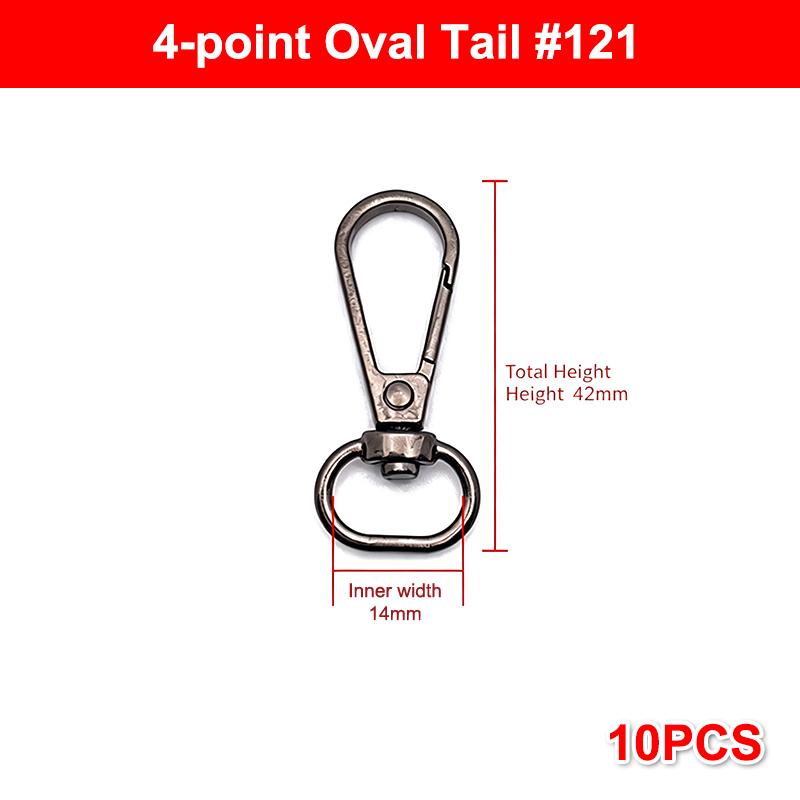 10Pcs Zinc Alloy Swivel Snap Hooks With Heavy Duty Rust Proof Structure For Diy Bag Making Keychain Lanyard Crafting Projects