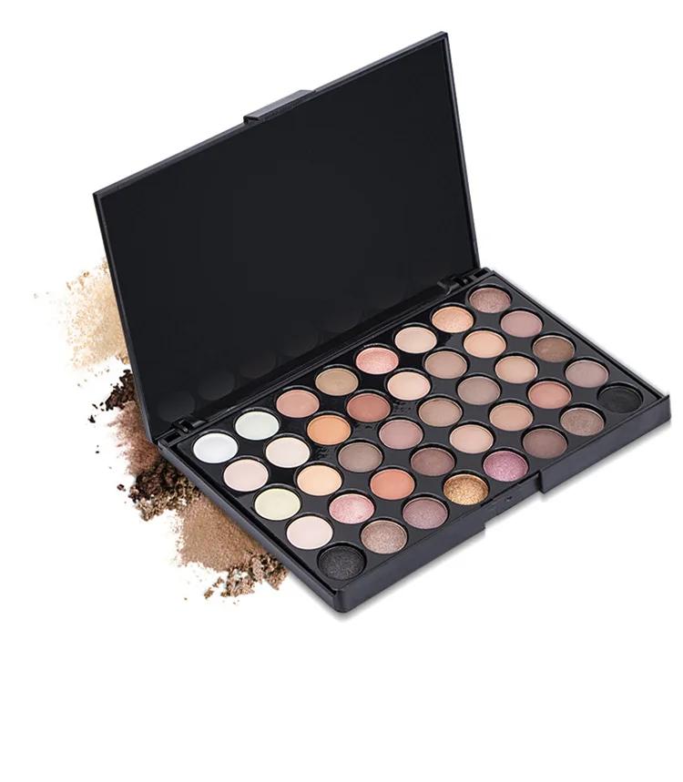 Oog Make-up Nudes Palet 40 Matte Oogschaduw Glitter Poeder Oogschaduwen Kwast Set Stempels Pigment