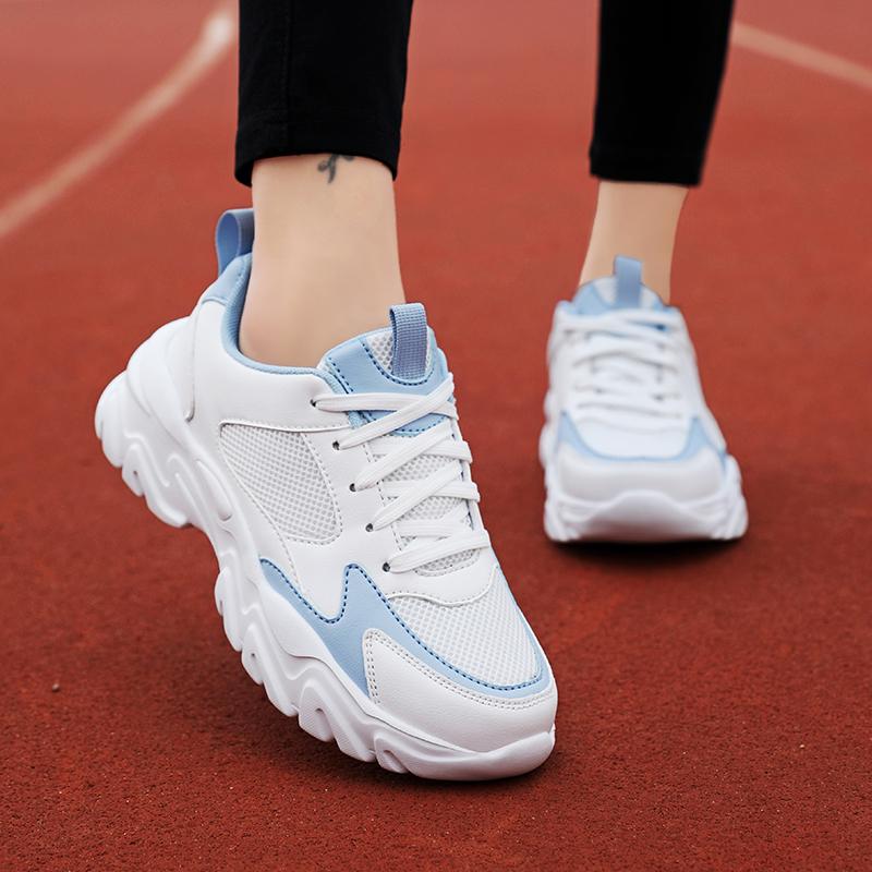 New Womens Casual Shoes Thick Bottom Fashion Sneakers for Women Trendy Breathable Mesh Sports Shoes Tennis Trainers