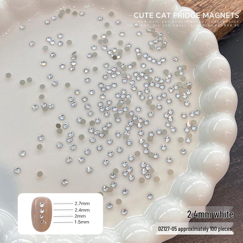 High-Quality Mini Flat-Bottom Rhinestones: Super Flash 33-Cut K9 Nail Art Decorations