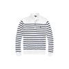 Polo Ss23 Gestreiftes Print-Logo Gestickt Halber Reißverschluss Pullover Sweatshirt Herren sweatshirt Mehrfarbig MNPOKNI16822733-100