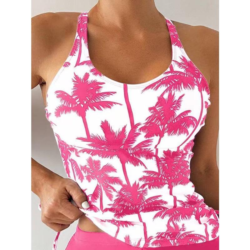 Neuer Bedruckter Hottie Enganliegender Riemenloser Kordelzug Bauchbedeckender Schlankmachender Geschlitzter Badeanzug für Damen