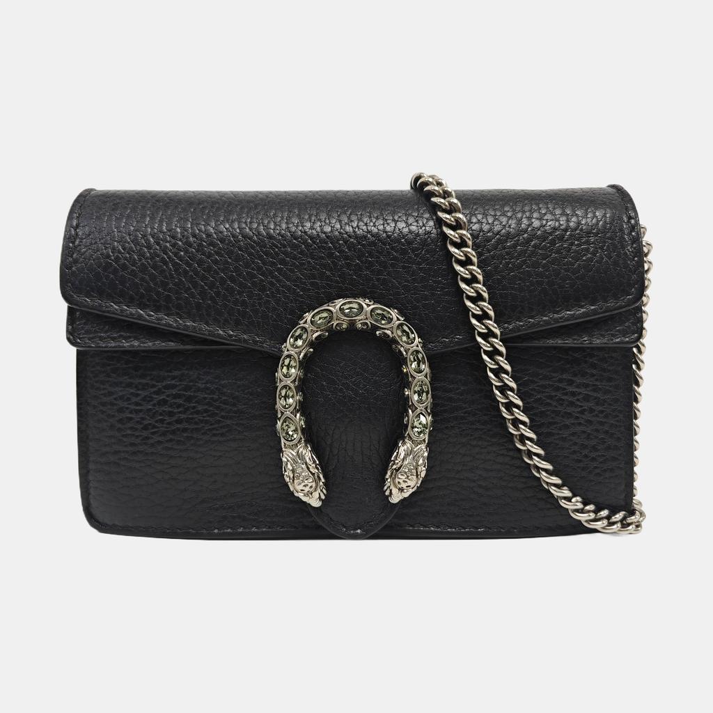 [Pre-Owned] Dionysus Tiger Head Buckle Chain Shoulder Leather Crossbody Bag Mini - Very Good #1L853S4