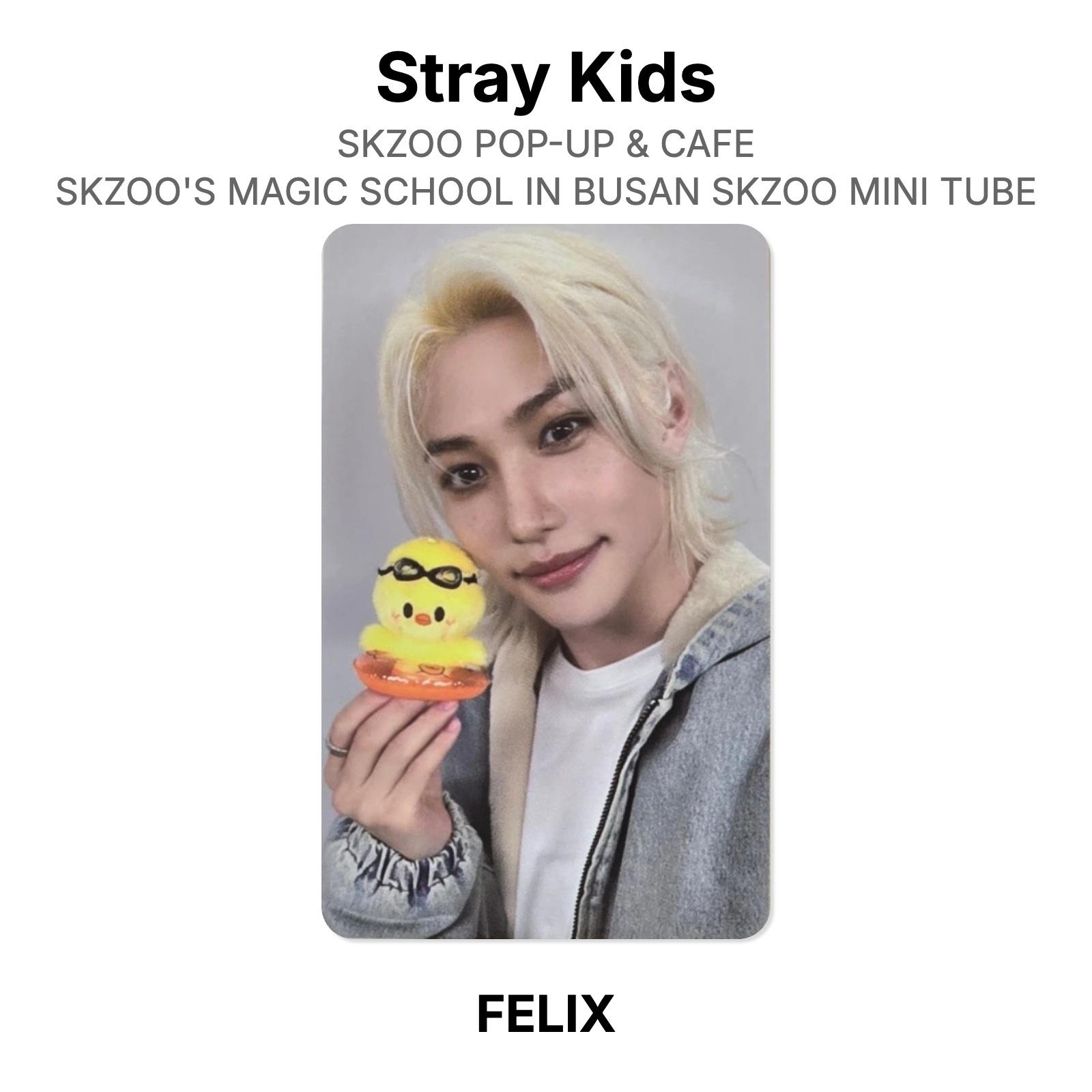 Stray Kids SKZOO POP-UP & CAFE SKZOO S MAGIC SCHOOL IN BUSAN SKZOO MINI TUBE Official Photocard FELIX
