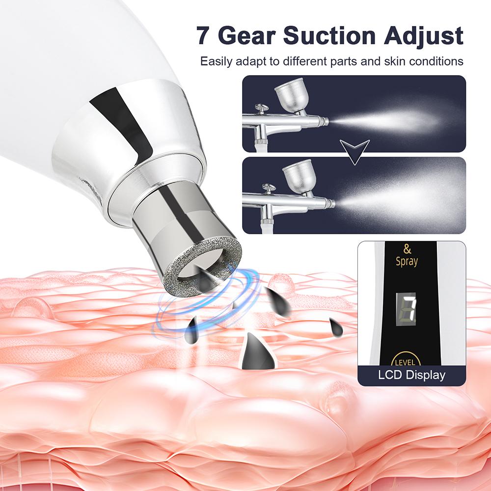 2 In 1 Diamond Microdermabrasion Machine Airbrush Diamond Facial Device Blackhead Removal Skin Peeling Exfoliation Cleaning Tool