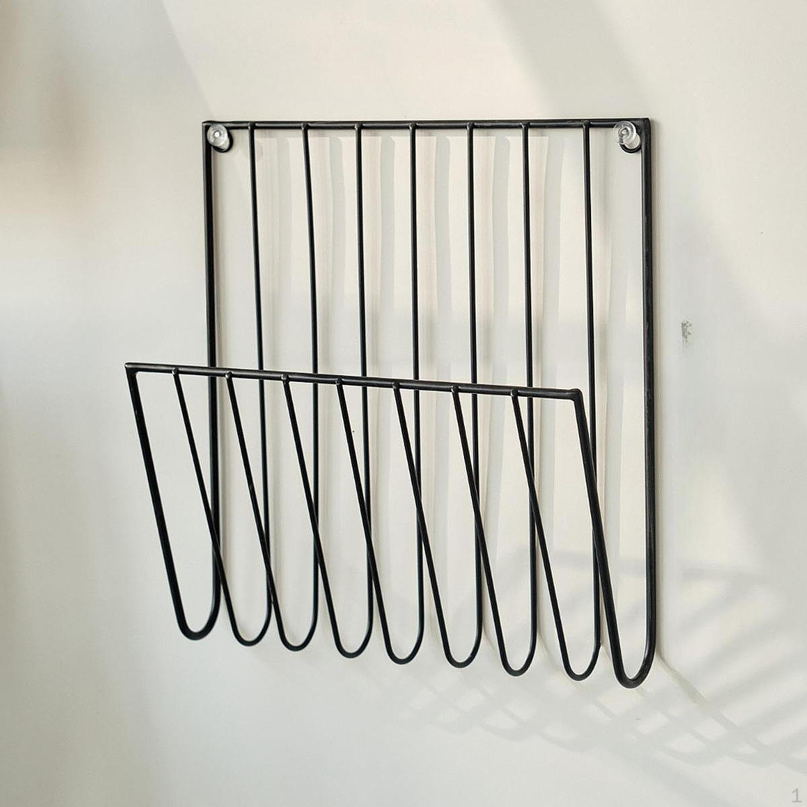 

Подвесной настенный держатель для файлов, стойка для журналов, офис, дом, многоцелевой почтовый органайзер, хранилище для бумаг чёрный