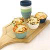 24Pcs Round/Square Silicone Muffin Molds Creative Lunch Box Dividers  Baking Supplies
