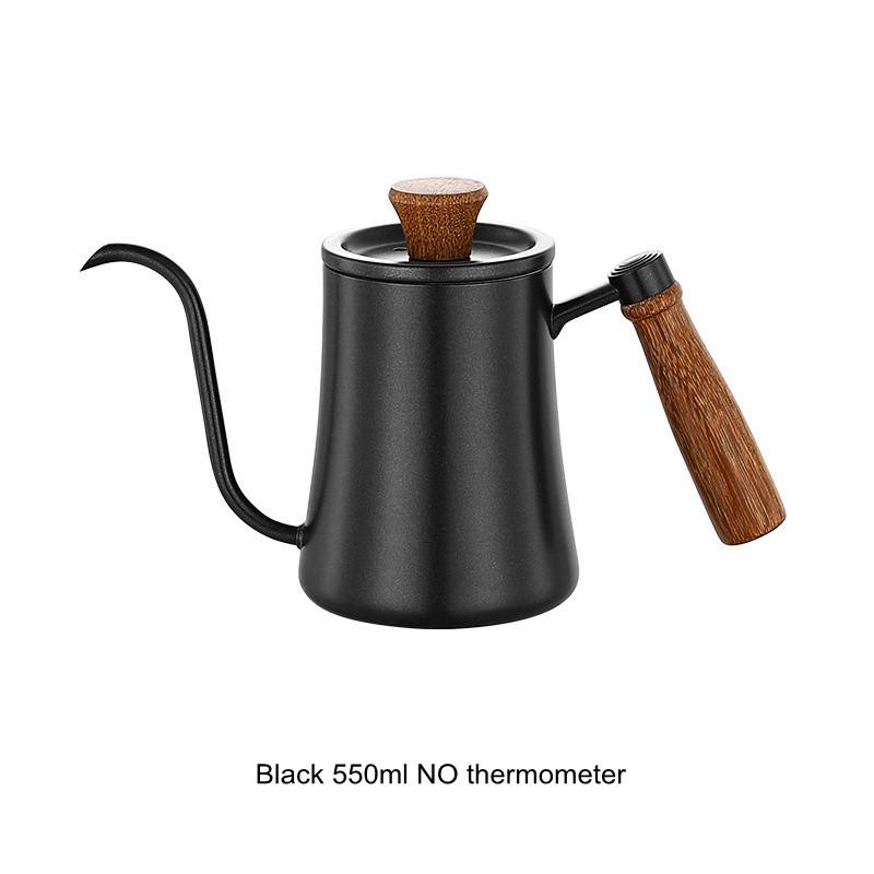 Kaffekanna Mjölkskummare Kannor Vattenkokare Svanhals Vattenkokare Pip med Termometer Espressokaffekanna Tekanna 550ml