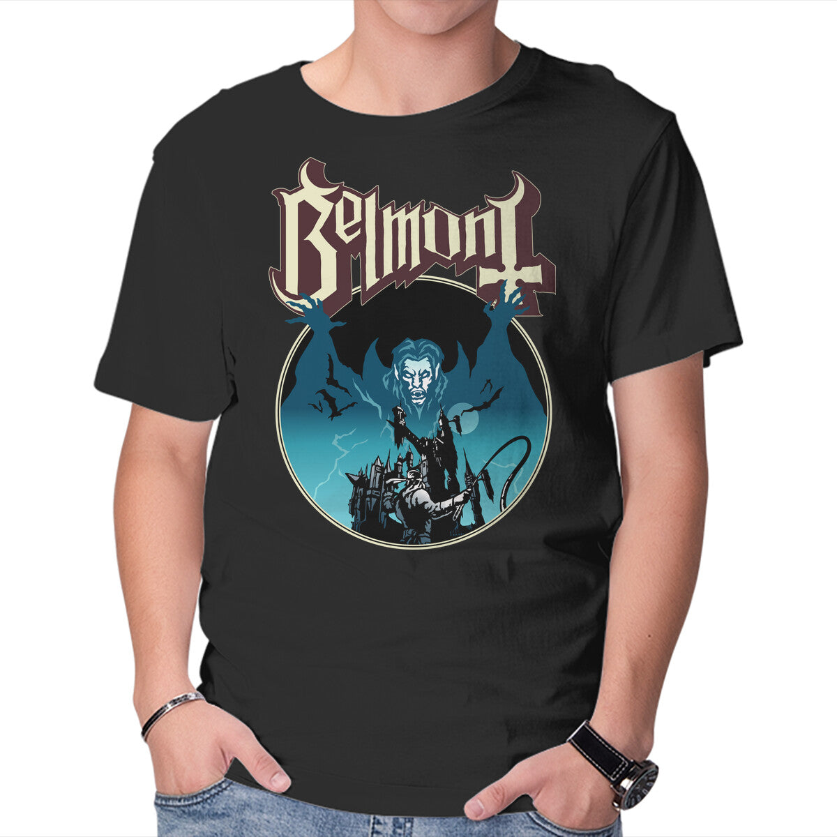Unisex Crew Neck T-Shirt Dracula Ghost Graphic Short Sleeve Casual Tee XXL