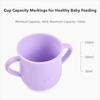 Reusable Silicone Baby Feeding Cups Double Lids BPA Free Training Sippy Cup Soft Leak Proof Straw Cup for Toddlers
