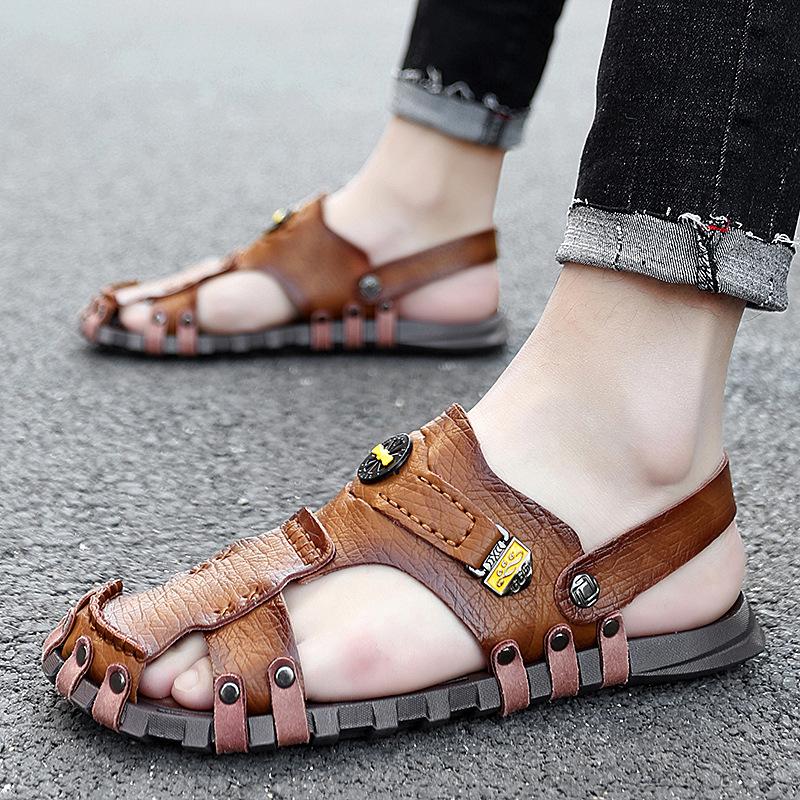 2021 Outdoor Dual-use Summer New Breathable Comfortable Fashionable Personalized Casual Shoes Foot Cover Retro Large Size 47 Sandals