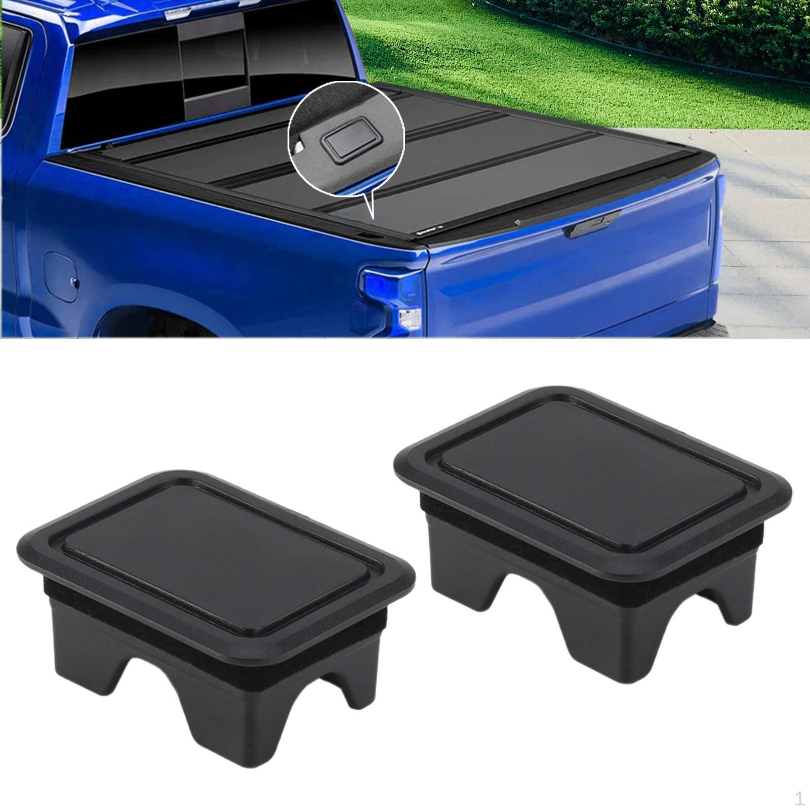 

2x Stake Pocket Cover Bed Rail Cap Accessories Premium Spare Parts Truck Tonneau Rear