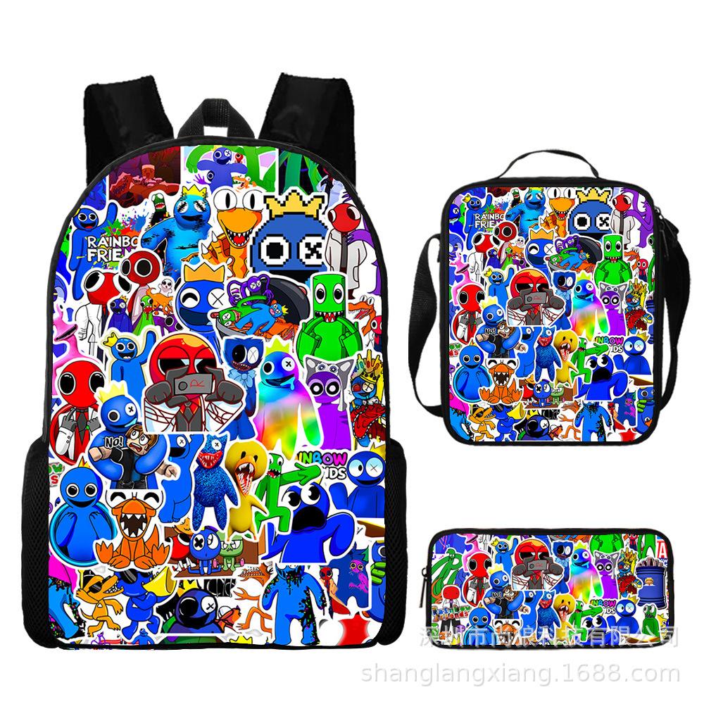Rainbow Friends Rainbow Friends Student School Bag Children S Backpack Digital Printed Backpack Satchel 17inch backpack