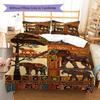 Africa Art Pattern Bedding Set Quilt Cover Pillowcase Home Decor Gift (1 * duvet cover + 2 * pillowcase, without core)
