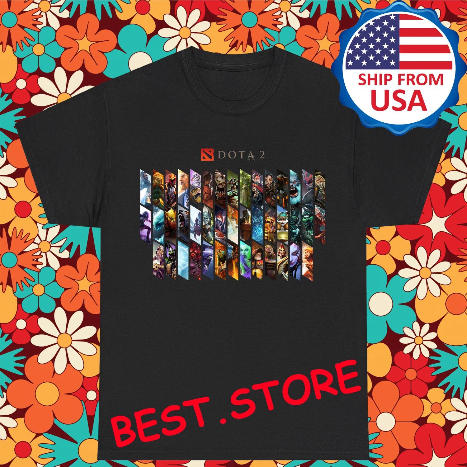 Dota 2 Heroes Men s Black Size S-5XL M