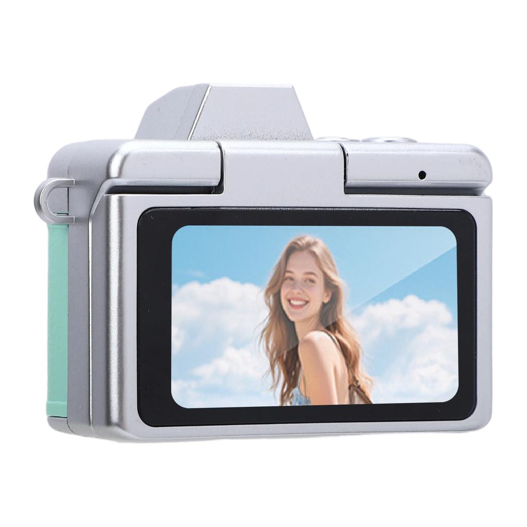 Keychain Camera for Teens Students 720P HD Retro Digital Camera with 1.47 Inch Flip Screen for Travel School Green