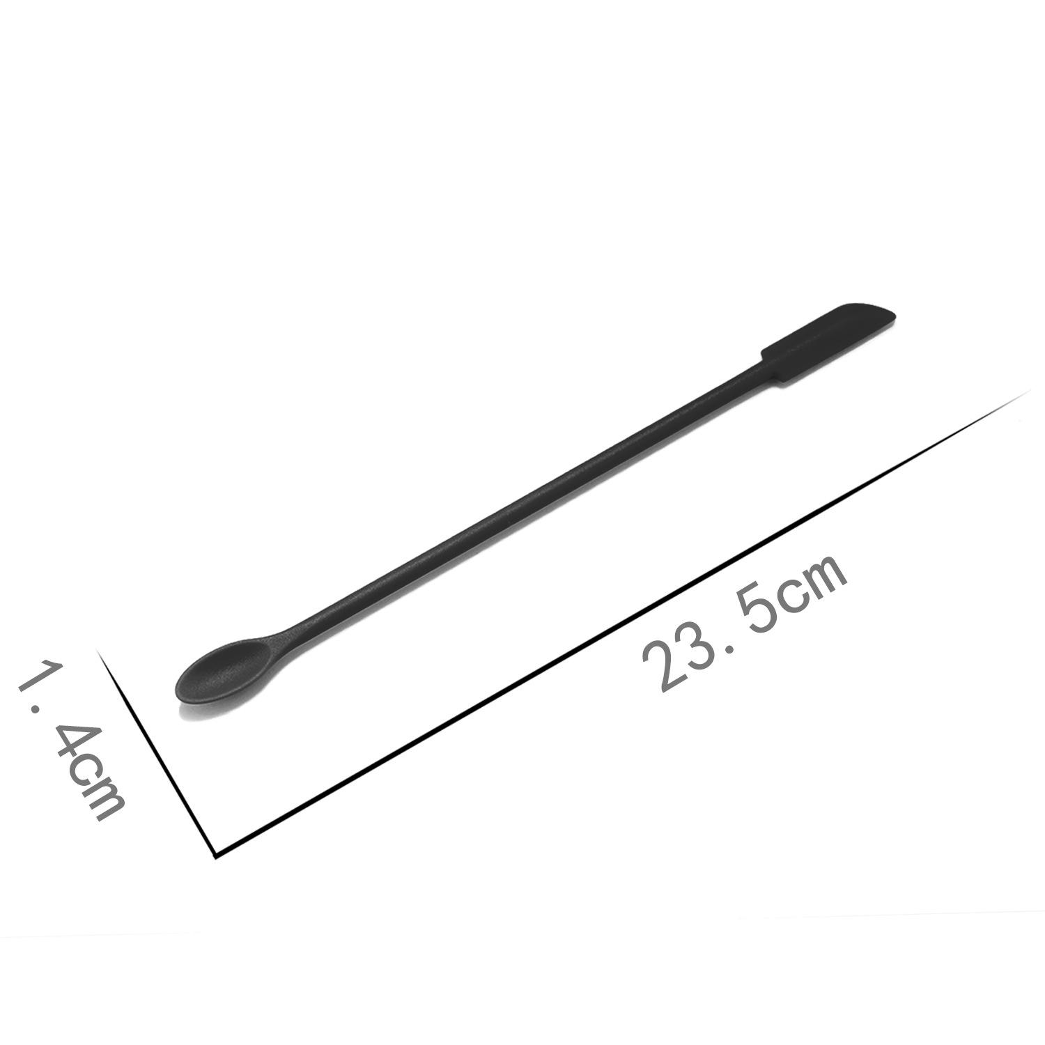 

Силіконовий двоголовий подовжений скребок для варення, глибокий скребок для пляшок, міні-силіконова лопатка з довгою ручкою 23.5cm