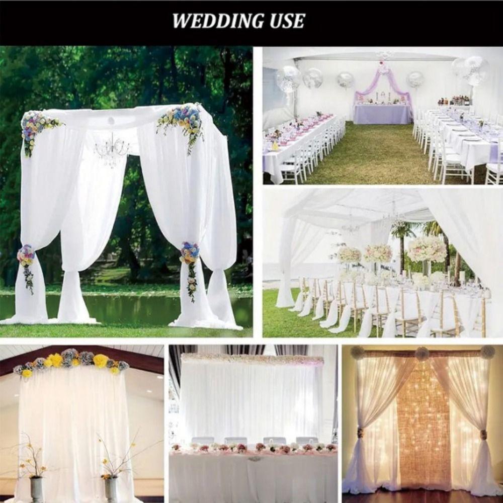 Multicolor Tulle Fabric Backdrop Multi-purpose Rod Pocket Photography Background Drapes Reusable Wrinkle-Free Backdrop Curtains