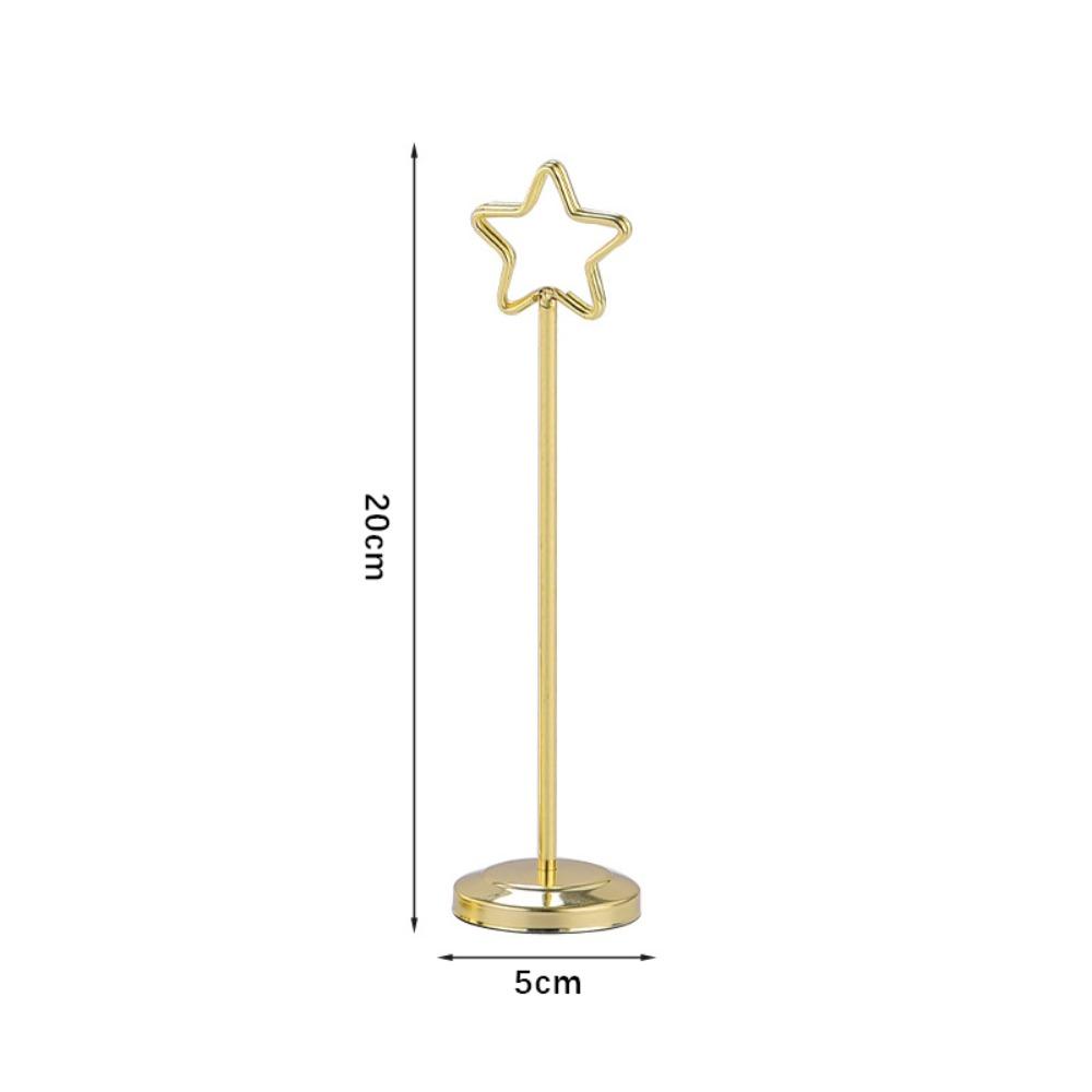 Stainless Steel Photo Clip Pentagram Card Holder New Note Clamp  Party Supplies