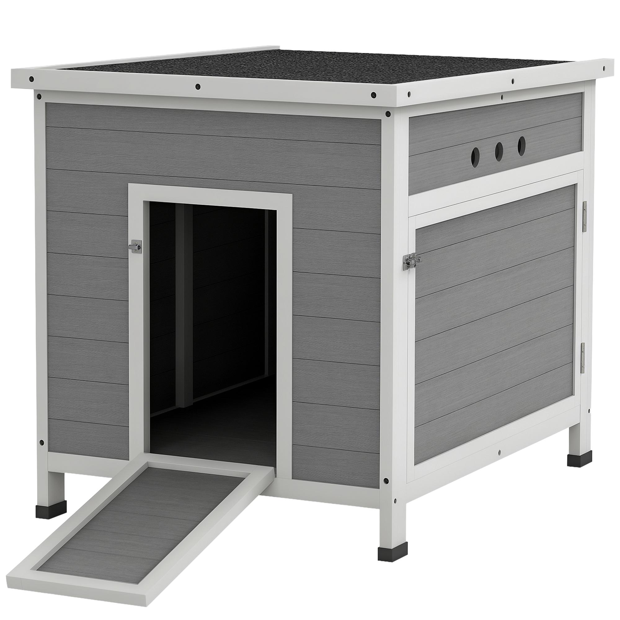 Wooden Duck House with Ramp, Double