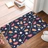 Dental Theme Pattern Door Mat Tooth Designs Smoke Technological Robotic Elements Dental Clinic Door Mat Dental Clinic Door Mat
