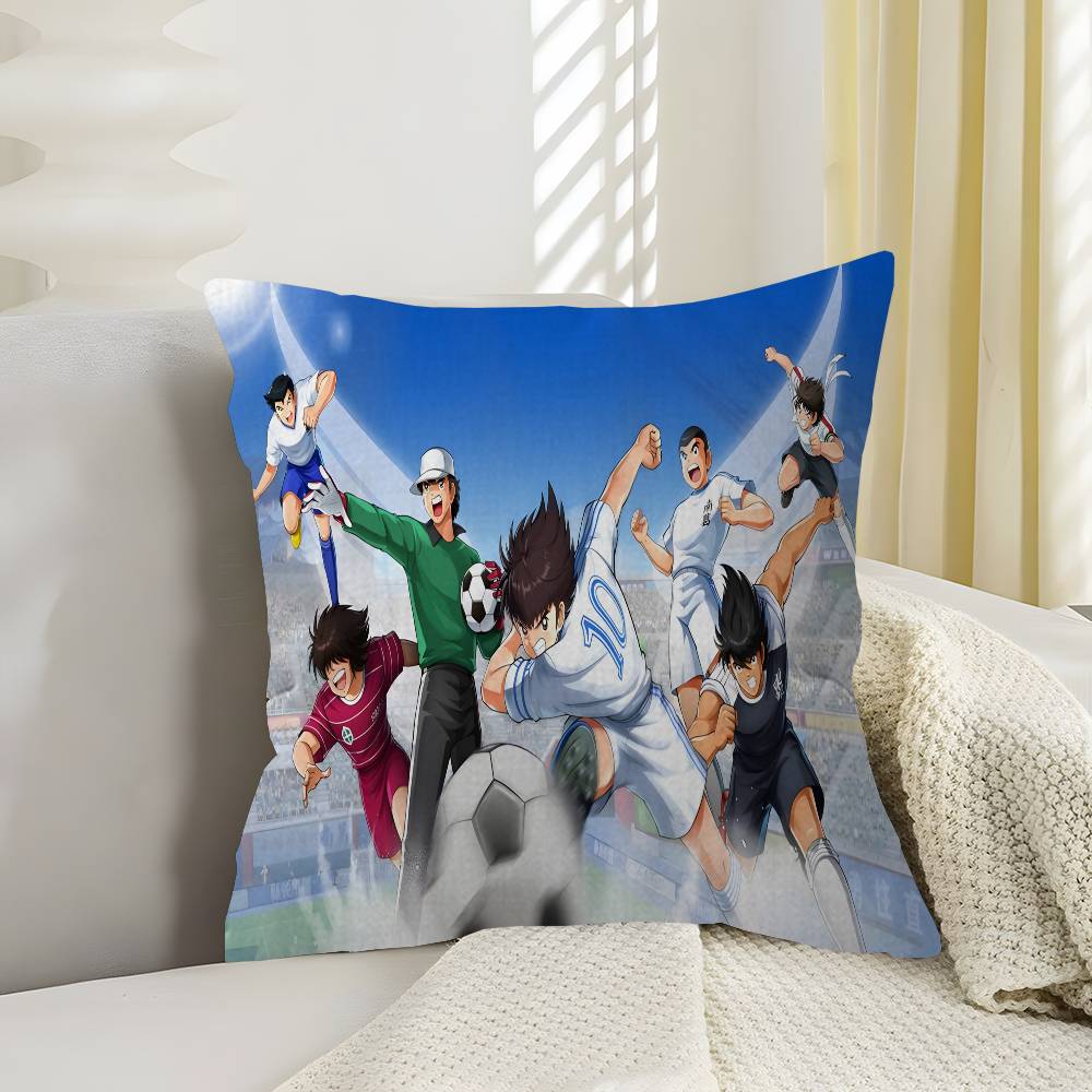 Anime Captain T-Tsubasa Soccer Cushion Cover Inches Farmhouse Decor Home Throw Pillow Covers for Couch Decorations