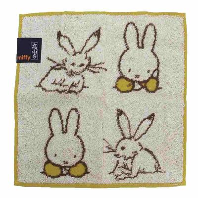 Marimo Craft Miffy X Choju Giga Mini Waiwai Gaya W250xH250mm Towel, Gaya, Approx. DBC-228