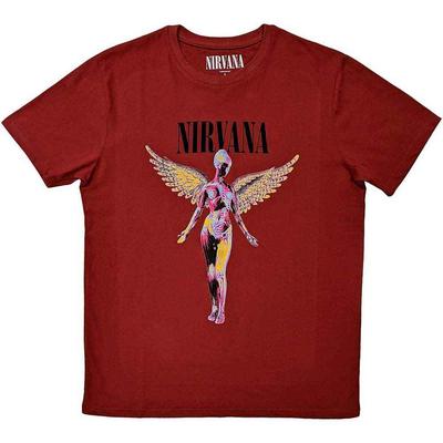 100% cotone TOP UNISEX T-SHIRT UOMO DONNA Nirvana In Utero ROSSO t-shirt Tee T-Shirt