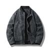 Thickened Cotton Lapel Hong Kong Style Fashion Men's Leather Jacket Youth Jacket Casual Top Jacket