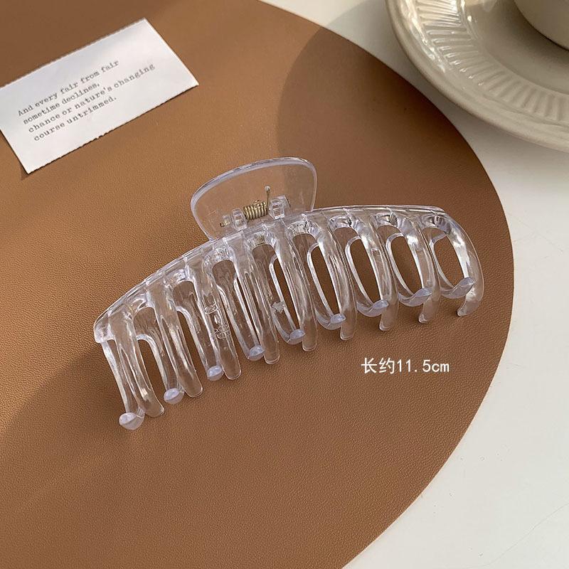 New Women Elegant Brown Beige Flower Geometric Hair Claw Clips Lady Plastic Hairpins Crab Hair Clips Fashion Hair Accessories