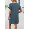 Spring/Summer Lace Splicing Loose Short Sleeve Dress New Solid Color Sweet A-line Dresses Round Neck Elegant Solid Color Casual Simple Party Clothing